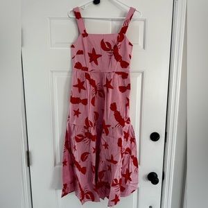 Womens J Crew square neck midi dress.NWT.